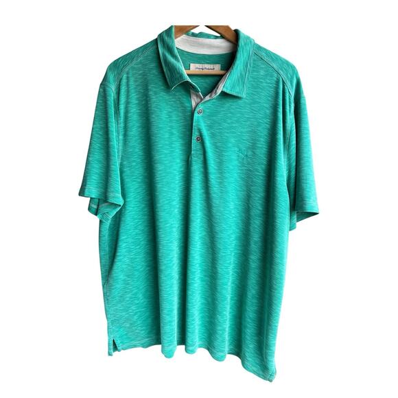 Tommy Bahama Shirt Golf Polo light Heather Green Men's XXL 2XL Modal Blend - Picture 1 of 6